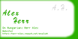 alex herr business card